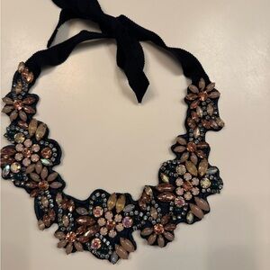 Vintage Anthropologie Elegant Floral Statement Necklace